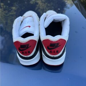 Nike Red and White Sneakers Classic Design